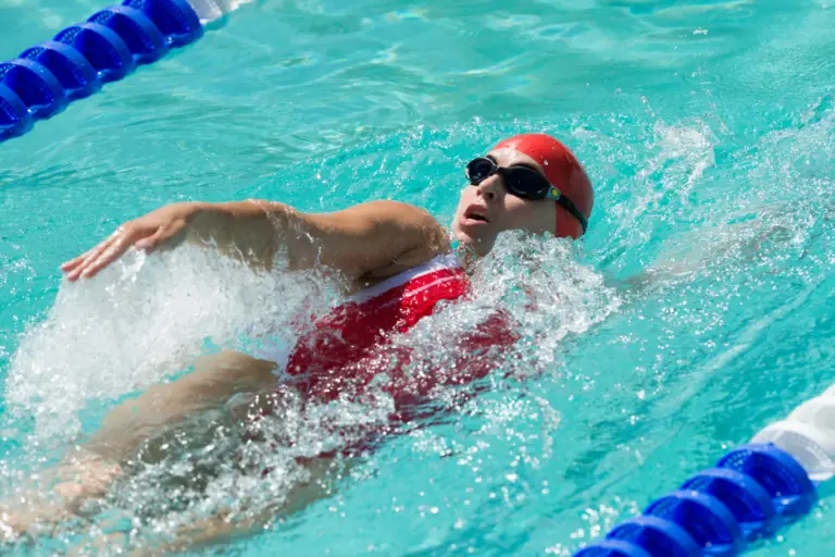 latex swim suit worn by a swimmer for industrial manufacturing